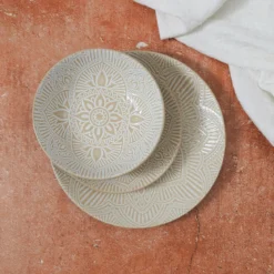 ASSIETTE SAHARA BEIGE D.27CM
