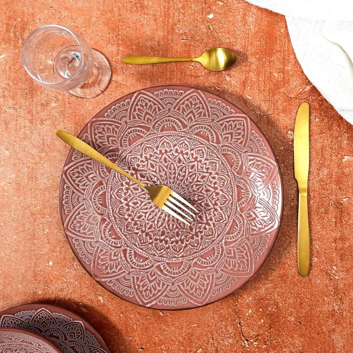 ASSIETTE SAHARA TERRACOTTA D.27CM