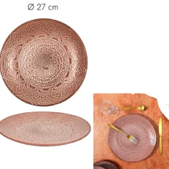 ASSIETTE SAHARA TERRACOTTA D.27CM
