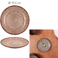 ASSIETTE SAHARA TERRACOTTA D.19.5CM
