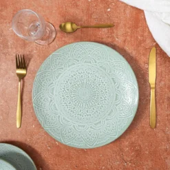 ASSIETTE SAHARA VERT D.27CM