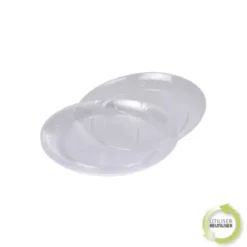 ASSIETTES DESSERT PLASTIQUE TRANSPARENT D.18CM X6PCS