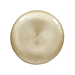 ASSIETTE VERRE DOREE D.21CM