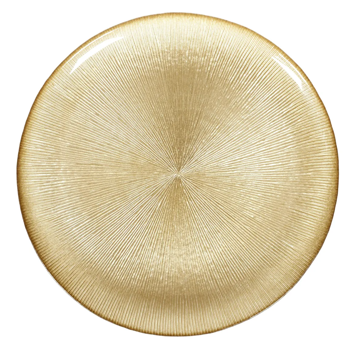 ASSIETTE VERRE DOREE D.27CM