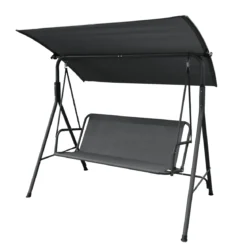 BALANCELLE SAMIEL GRIS SANS COUSSIN 2 PERSONNES 140CM