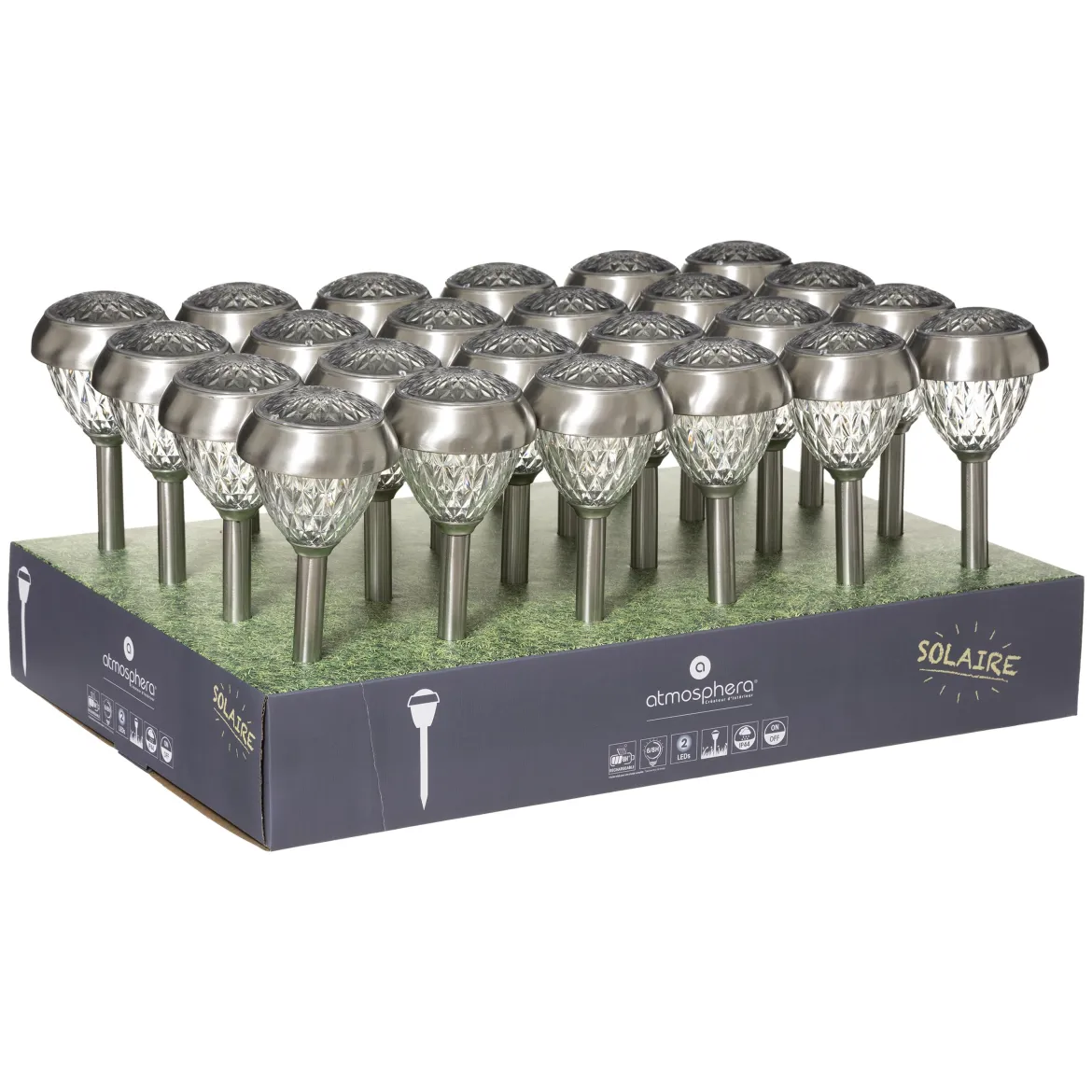 BALISE SOLAIRE INOX PLASTIQUE EGAN H.36CM