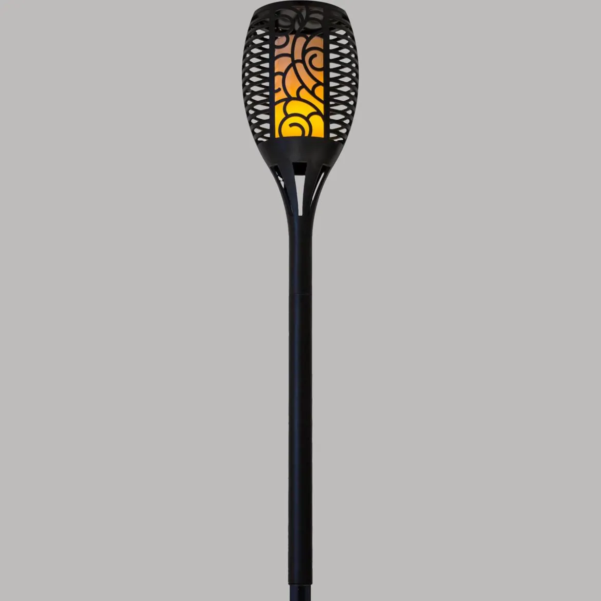 BALISE TORCHE SOLAIRE NOIR H.78CM
