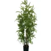 BAMBOU 6 TRONCS POT PLASTIQUE NOIR H.120CM