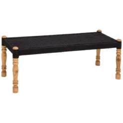 BANC NOIR SAFARI KAPAS D.104X37.5X40.5CM