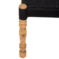 BANC NOIR SAFARI KAPAS D.104X37.5X40.5CM