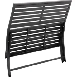 BANC PLIANT OLBIA ACIER GRAPHITE 3 PLACES