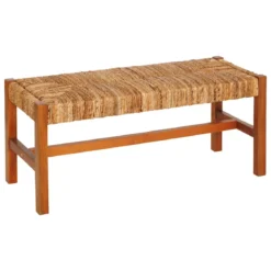 BANC SIDOAN TRESSE BOIS D.102X38X46CM