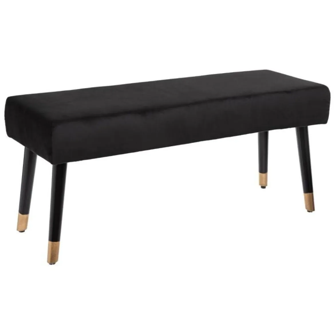 BANC VELOURS SALOME NOIR D.100X35CM