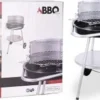 BARBECUE ROND SUR PIEDS ARGENT 47X77CM