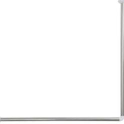 BARRE DE DOUCHE D ANGLE 80X80CM ACIER INOXYDABLE CHROME