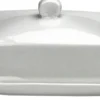 BEURRIER CERAMIQUE BLANC 18X13.5CM
