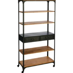 BIBLIOTHEQUE 4 ETAGERES 2 TIROIRS CIERNA