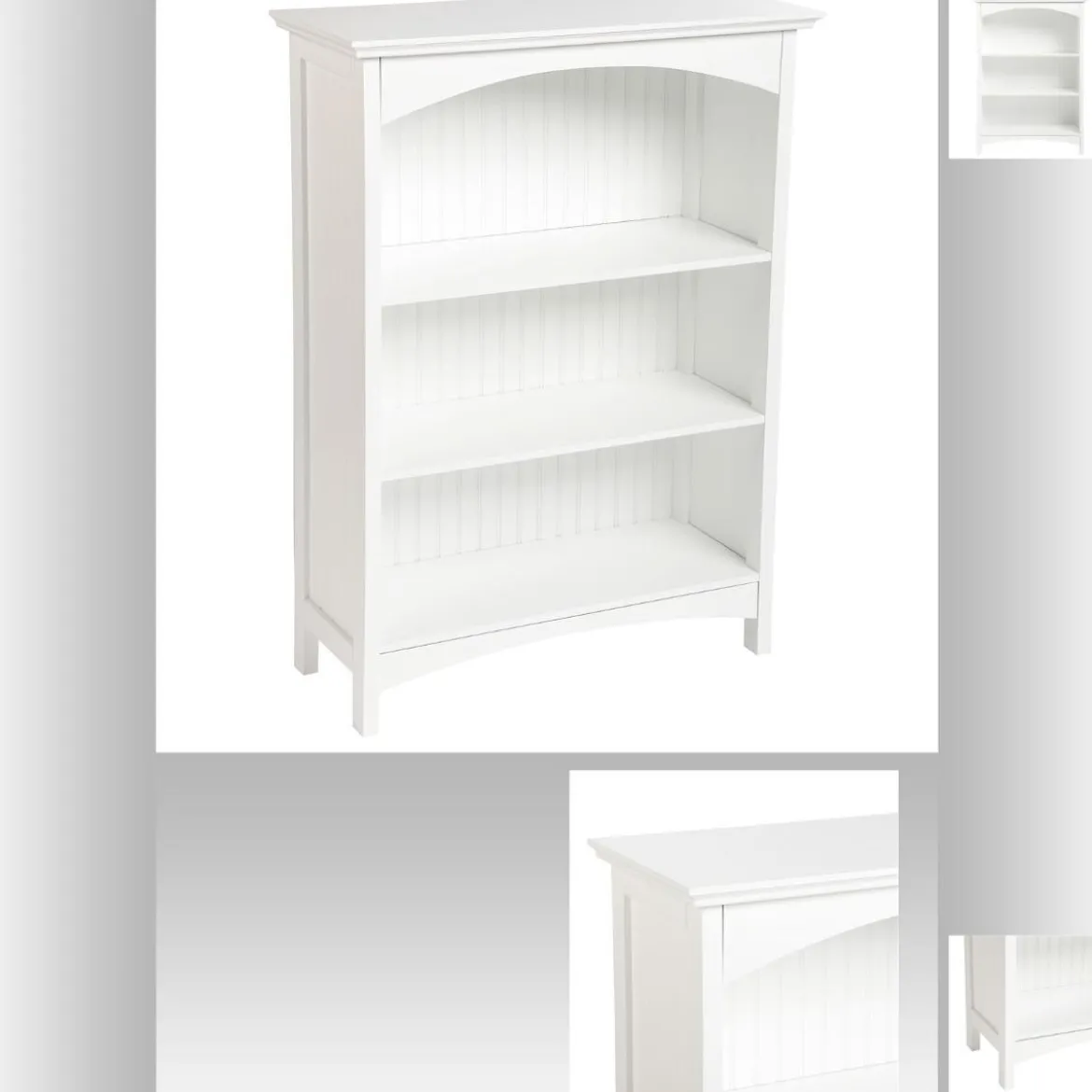 BIBLIOTHEQUE 3 ETAGES BLANC IVOIRE