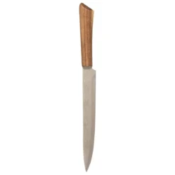BLOC 5 COUTEAUX LAMES INOX ET MANCHE ACACIA
