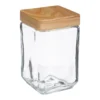 BOCAL CARRE VERRE ET PIN 1.25L
