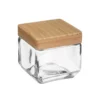 BOCAL CARRE VERRE ET PIN 0.85L