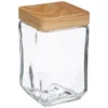 BOCAL CARRE VERRE ET PIN 1.7L