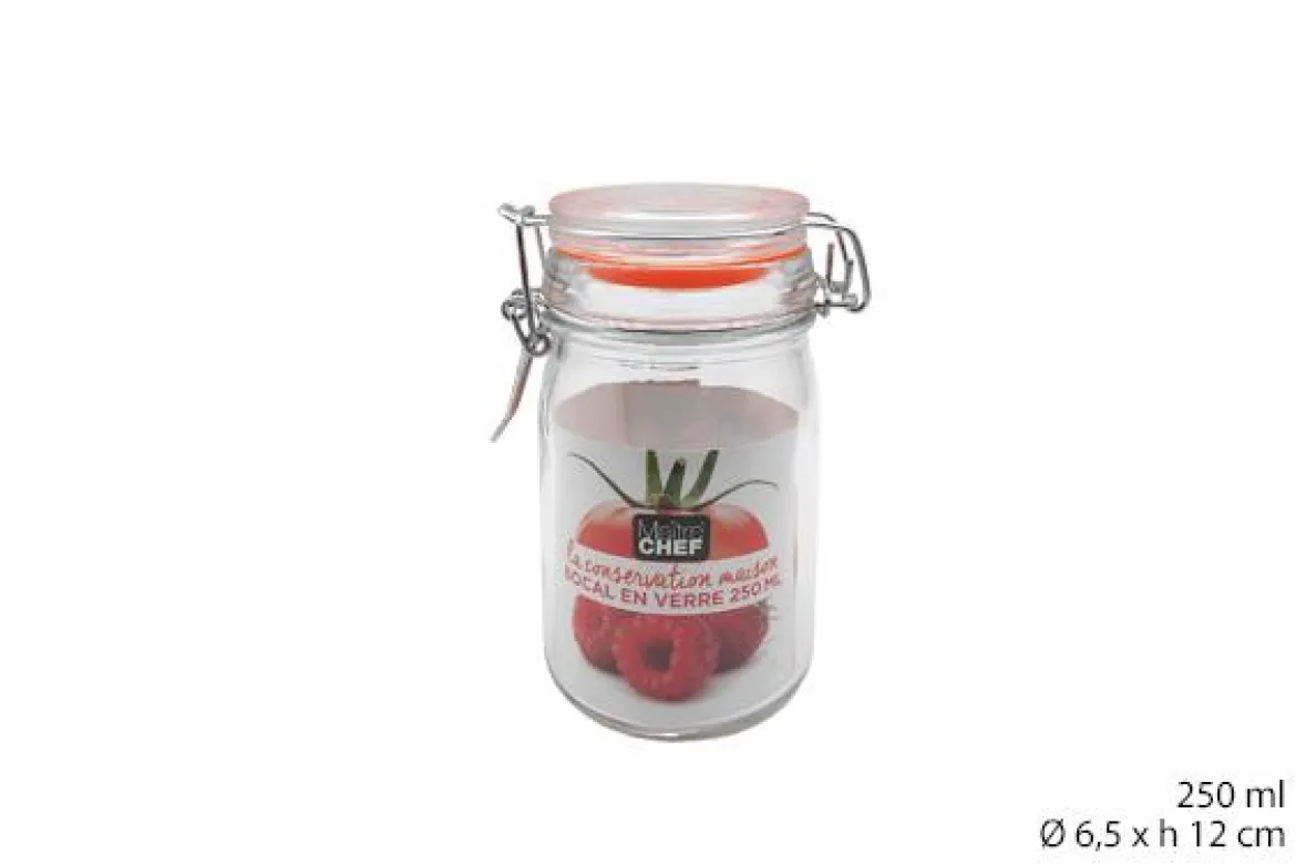 BOCAL HERMETIQUE CLIP METAL 250ML