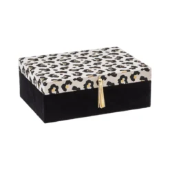 BOITE A BIJOUX IMPRIMEE LEOPARD 21CM
