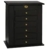 BOITE A BIJOUX NOIR TIROIR H.36CM