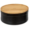 BOITE A BISCUITS NATUREO CERAMIQUE COUVERCLE BAMBOU NOIR