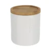 BOITE A COTON POLYRESINE COUVERCLE BAMBOU BLANC BAMBOU