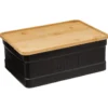 BOITE A SUCRE NATUREO CERAMIQUE COUVERCLE BAMBOU NOIR