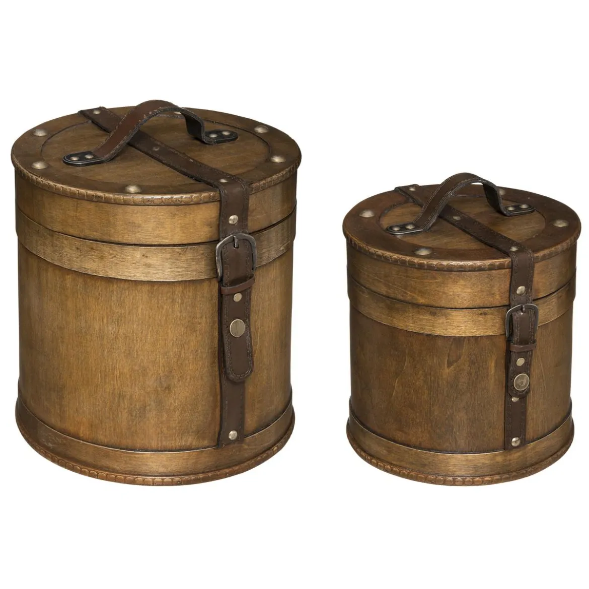 BOITE BOIS BRUCE MARRON D.21X20.5CM