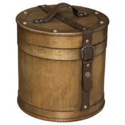 BOITE BOIS BRUCE MARRON D.21X20.5CM