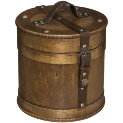 BOITE BOIS BRUCE MARRON D.26X25CM