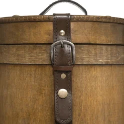 BOITE BOIS BRUCE MARRON D.26X25CM