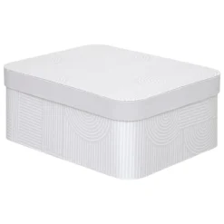 BOITE CARTON POLYBOX ARCHE BEIGE D.30.5X24X12.8CM