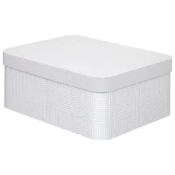 BOITE CARTON POLYBOX ARCHE BEIGE D.28X22X11.5CM