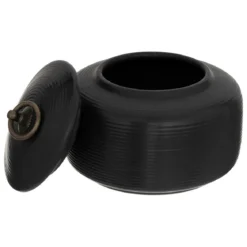 BOITE CERAMIQUE JIL NOIR D.14CM