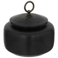 BOITE CERAMIQUE JIL NOIR D.14CM