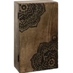 BOITE CLE BOIS SCUPTE D.28X16CM