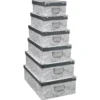 BOITE COIN METAL DELICAT NOIR ET BLANC 44X31X15CM