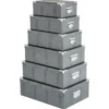 BOITE COINS METAL CROCO GRIS D.44X31X15CM