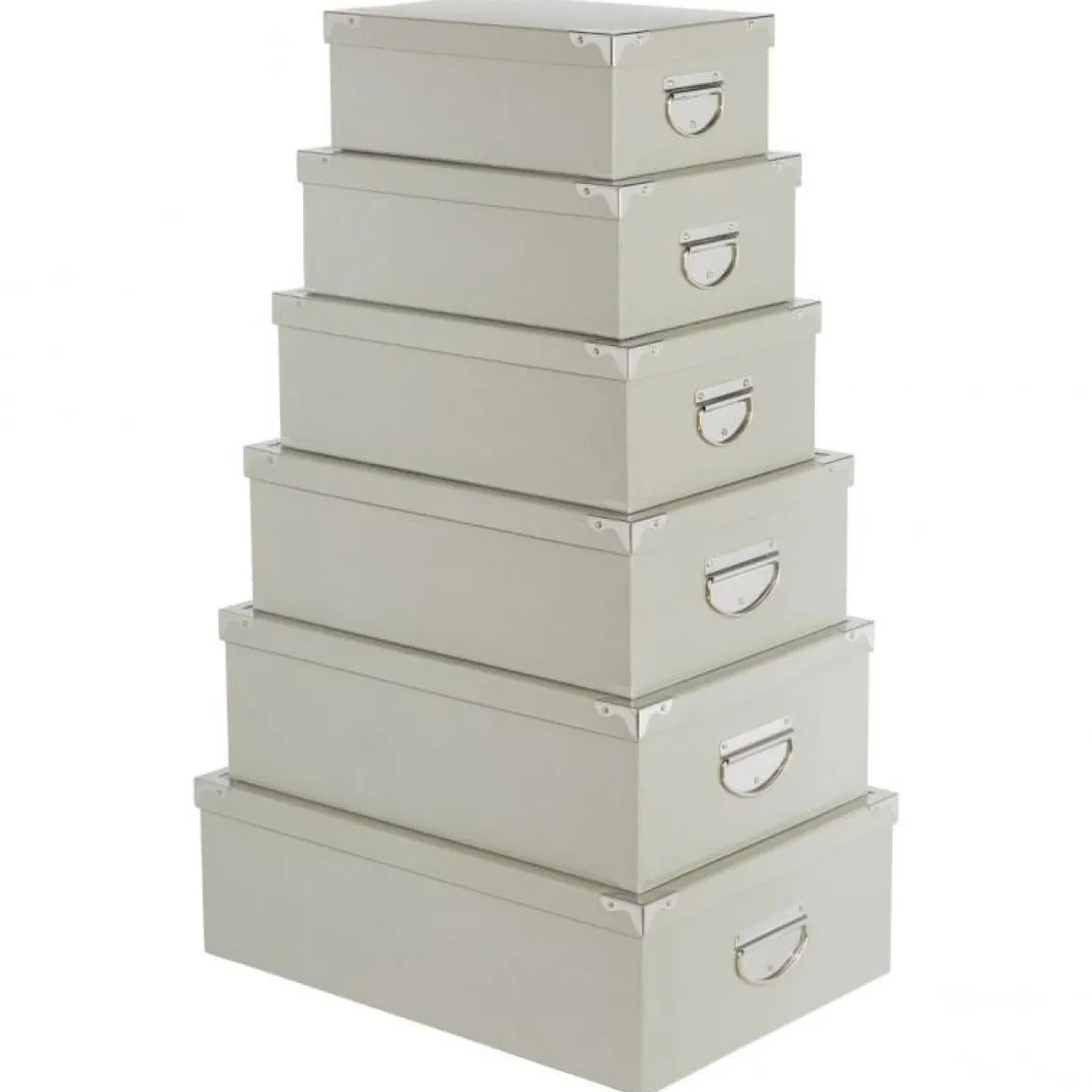 BOITE COINS METAL GRIS 48X33.5X16CM