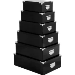 BOITE COINS METAL UNI NOIR D.44X31X15CM