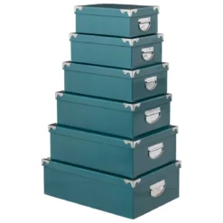BOITE COINS METAL UNI PETROLE D.28X19.5X10.8CM