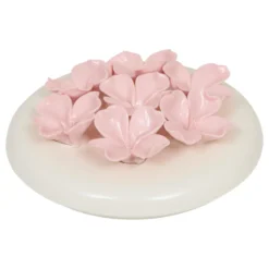 BOITE DECO CERAMIQUE FLEUR DE ROSE