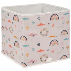 BOITE DE RANGEMENT ARC EN CIEL AOP 29X29CM