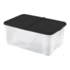 BOITE DE RANGEMENT COUVERCLE DOUBLE OUVERTURE NOIR 40L