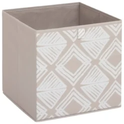 BOITE DE RANGEMENT IMPRIME BOHEMA BEIGE 31X31CM
